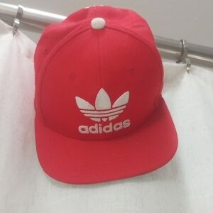 Nwt Never Worn Adidas Red Cap with White Logo